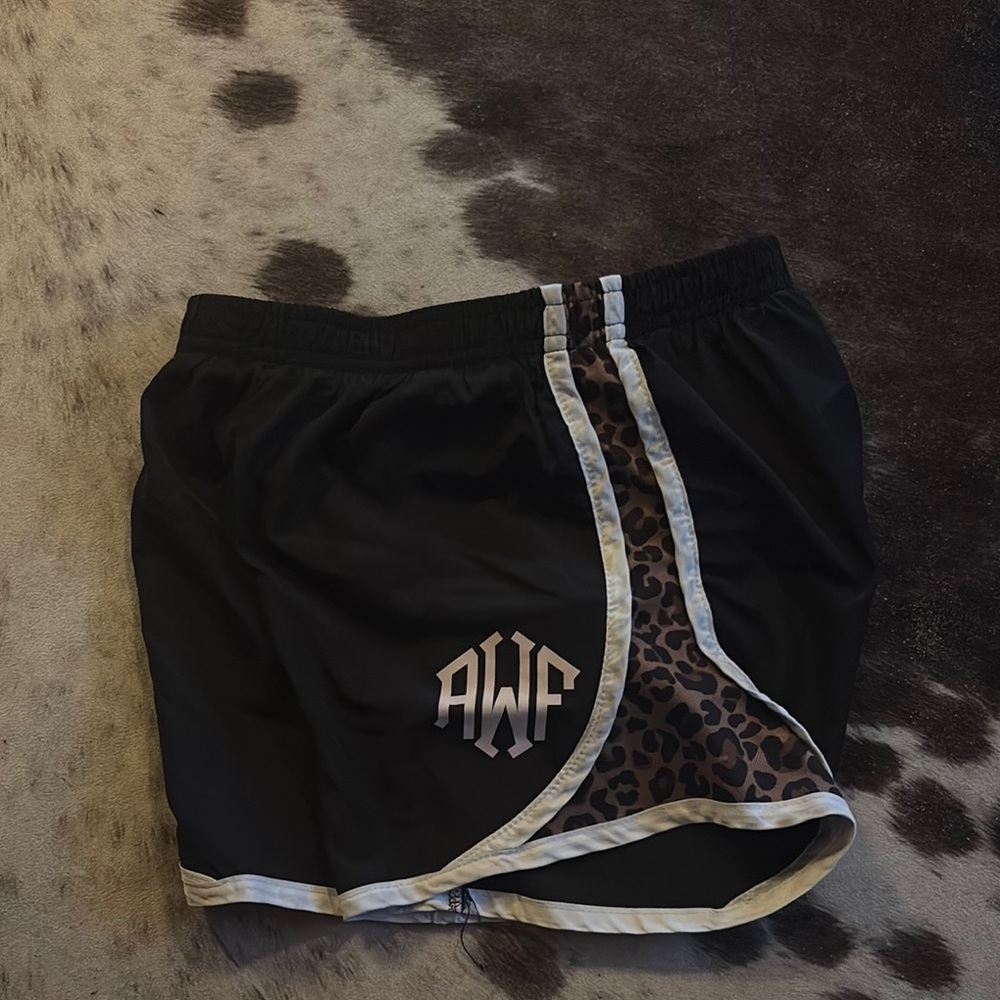 Black and Brown Athletic Shorts with Lightweight Fabric